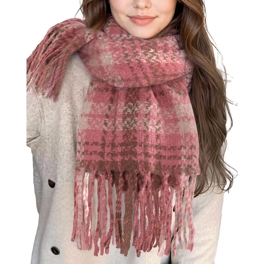 7228 Scarf For Women- Scarves Women Winter Warm, Plaid Long